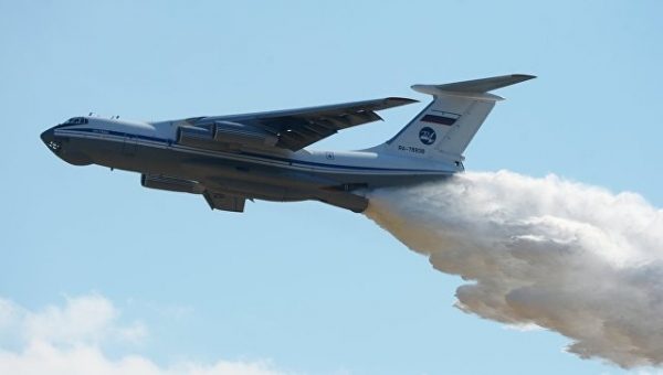 В Армении завершил работу российский противопожарный самолет Ил-76