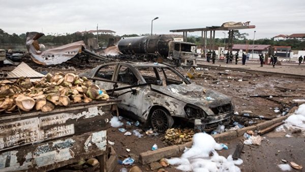 В Гане взорвалась заправка, погибли шесть человек, 45 пострадали