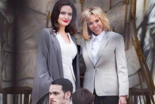 Анджелина Джоли встретилась с женой президента Франции Бриджит Макрон
