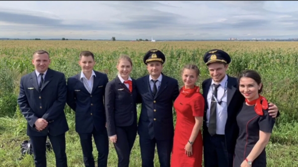 Капитан и весь экипаж лайнера Airbus A321 передают привет и большую благодарность подмосковному предприятию «РусМолоко»
