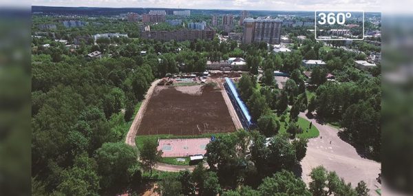 
			
												
				Коптеры телеканала «360» сняли реконструкцию стадиона в Солнечногорске