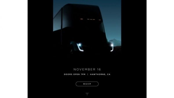 Tesla представит грузовик 16 ноября