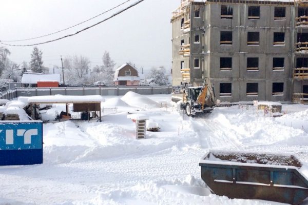 Устранение последствий снегопада проверил Главгосстройнадзор на стройплощадке в Щелковском районе