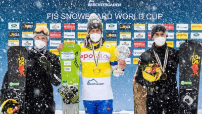 Подмосковный спортсмен занял 3 место в общем зачете этапа Кубка мира по сноуборду