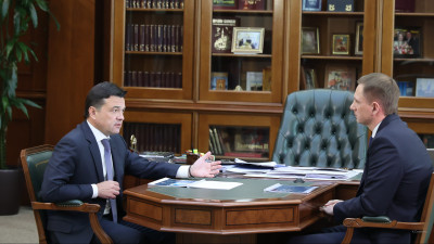 Андрей Воробьев провел рабочую встречу с главой городского округа Кашира