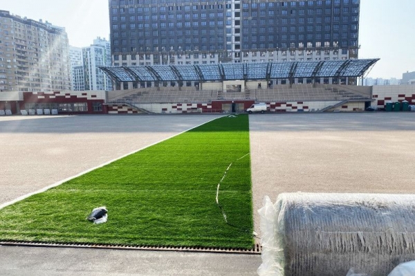 В Мытищах подходит к концу реконструкция футбольного поля